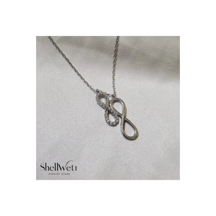 Kadın Kolye Everbound Kadın Kolye 925 Ayar Gümüş Sonsuzluk Şık Hediyelik