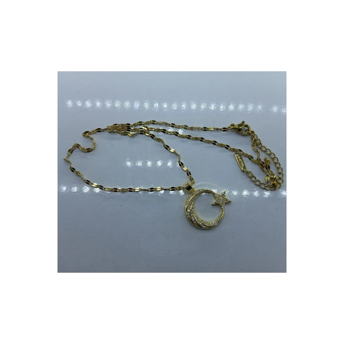 Ay Yıldız Kolye Altın Kaplama Bayrak Kolye Vatan Temalı Anlamlı Hediyelik