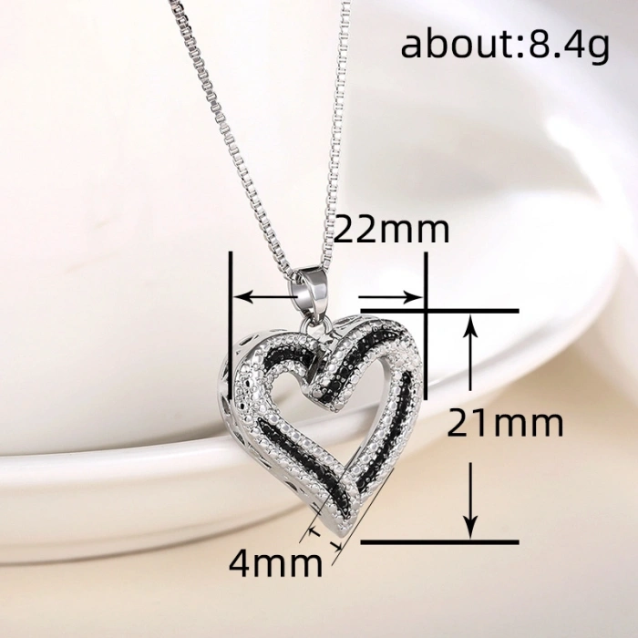 Kadın Kolye Loya Kadın 925 ayar gümüş zincir kadın kolye kalpli kadın kolye şık parlak hediyelik kadın kolye