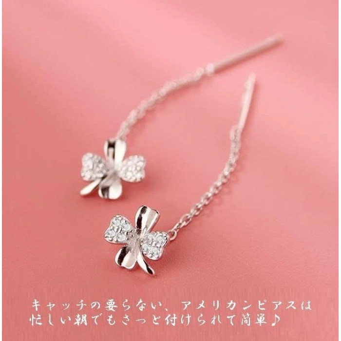 Kadın Küpe Eda minimal tasarım yonca kadın gümüş küpe minimal tasarım sevenlere en özel hediye