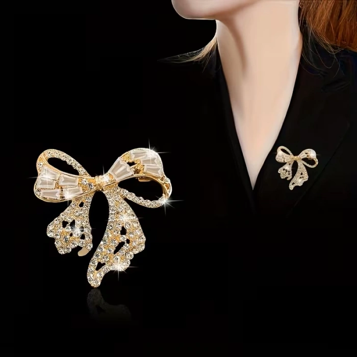 Shellwetr Rhinestone Fiyonk Broş 2026 sezon kadın yönetici broş