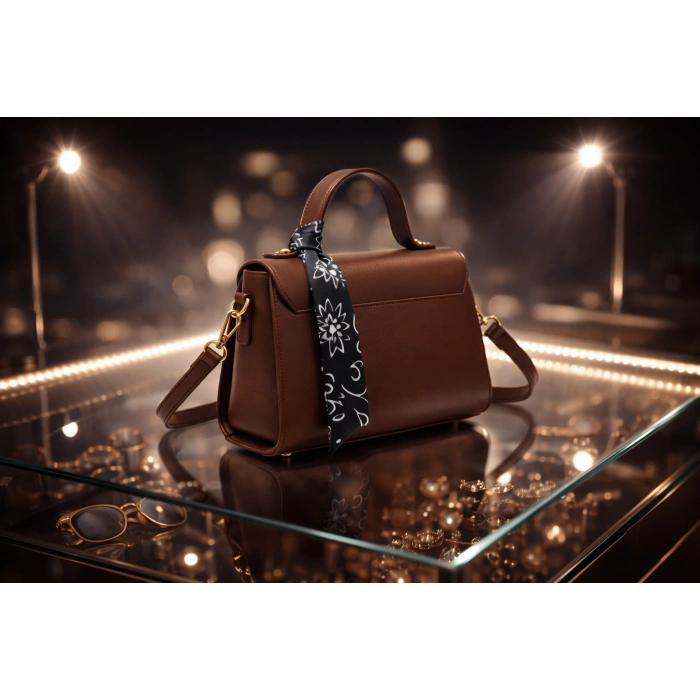 Kadın Çanta ELORA Kahverengi kadın çanta en şık en özel hediye minimal özgü tasarım çanta