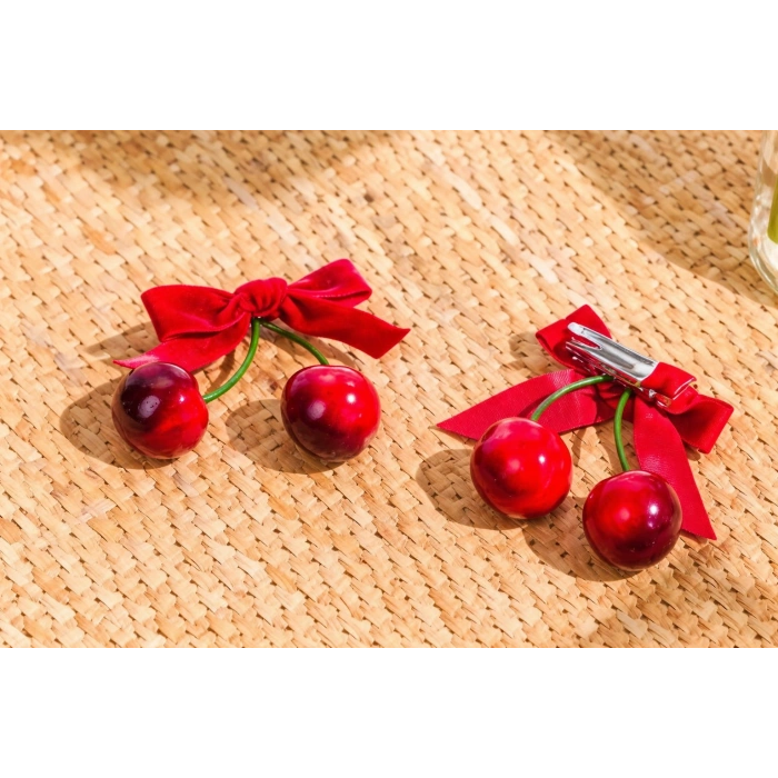 Cherry Bow Kirazlı Çocuk Tokası KERDEŞİNİZE, KIZINIZA verilecek en güzel ediye