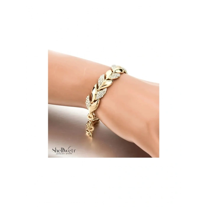 Kadın Bileklik Arista Altın Kaplama Başak Model Kadın Bileklik Verilecek En Özel Hediye