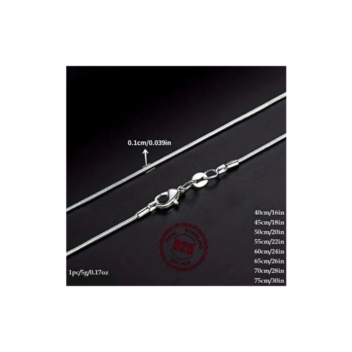 Kadın Kolye Moments Gümüş Kaplama Charm Takmaya Uygun Kadın Yılan zincir Kolye