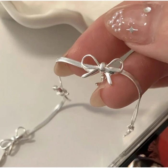 Kadın Bileklik Princess Kadın Bileklik 925 Ayar Gümüş Kaplama Fiyonklu Şık