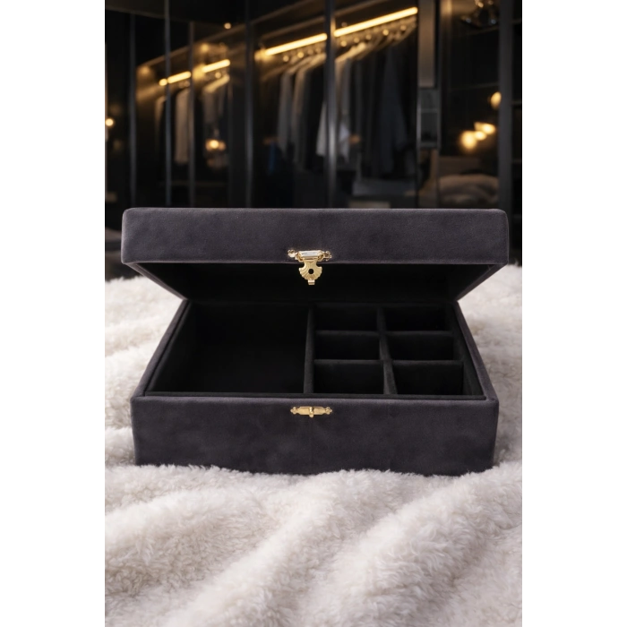 Oryon Takı Kutusu Takı Organizeri Lüks Özel Üretim 22.5x18.5x8 cm