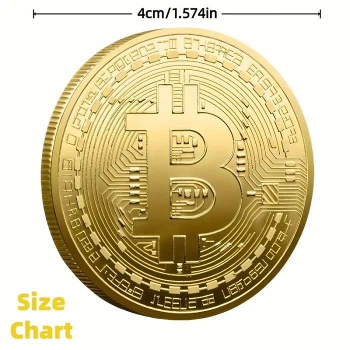 Bitcoin Coin Altın Kaplama Bitcoin Anma Madeni Koleksiyonluk Benzersiz Hediyelik