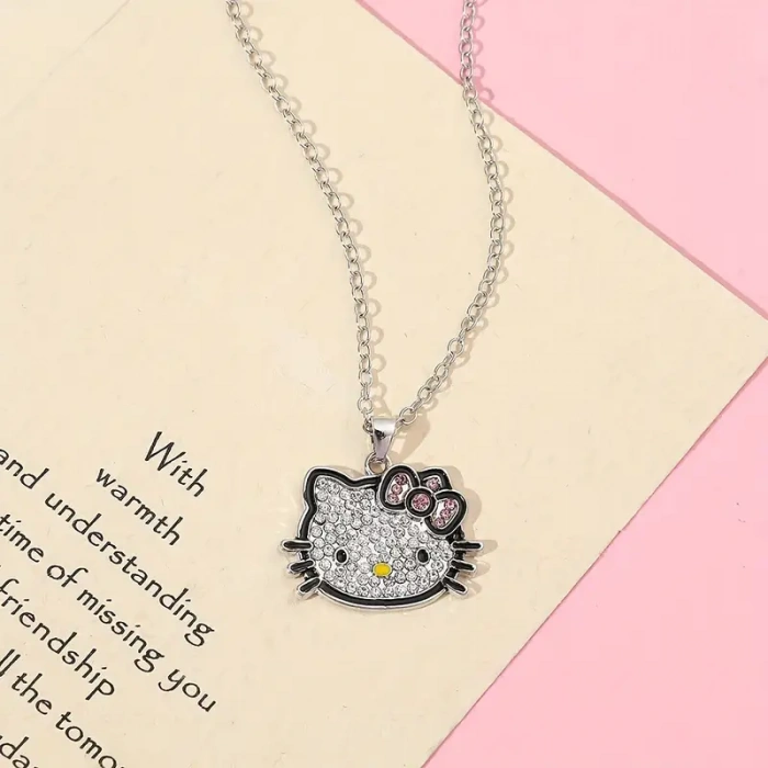 Hello Kitty Gümüş zincir kolye , gümüş kolye çocuk genç gümüş kolye