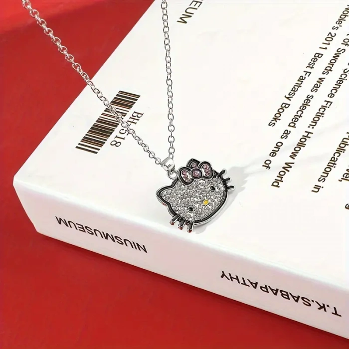 Hello Kitty Gümüş zincir kolye , gümüş kolye çocuk genç gümüş kolye