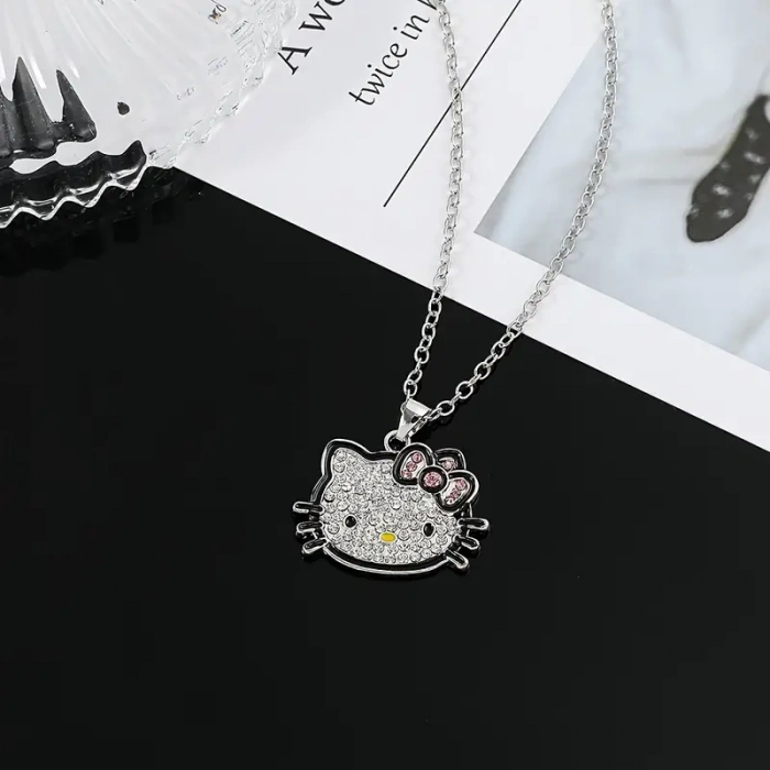 Hello Kitty Gümüş zincir kolye , gümüş kolye çocuk genç gümüş kolye