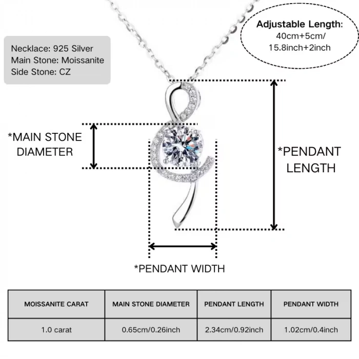 Kadın Kolye Pure Diamonds Gümüş Zincir Sol Anahtarı Kadın Kolye