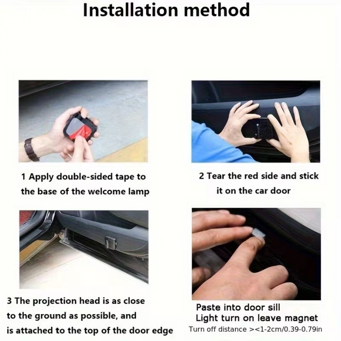 Araba Kapı LED Aksesuar Neo Angel Melek Kanadı Yansıtmalı LED Kapı Işığı Tek Kapı