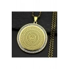 ALLAH ve Haşır suresi yazılı hastalık ve musibetten koruyan madolyon kararmaz altın renk