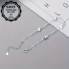 Kadın Bileklik Heart Chain Kadın Bileklik 925 Ayar Gümüş Zincir Kalpli Sade Şık