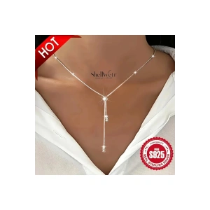 Elisér 925 Ayar Gümüş Kolye , kadın gümüş kolye Sevgili ve anneye verilecek hediye gümüş kolye