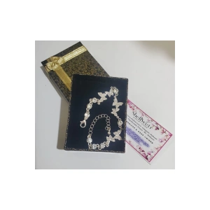 Zelina 925 Ayar Gümüş Kaplama Kelebekli Bileklik Sevgililer ve annenize verilecek en güzel hediye