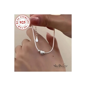 Liora 925 Ayar gümüş kalp bileklik Sevdiklerinize ve kendinize en özel hediye