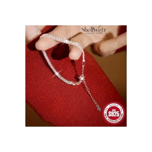 Ventino 925 Ayar zincirli gümüş bileklik Çok Sıralı Zincir Bileklik Sevdiklerinize en özel Hediye