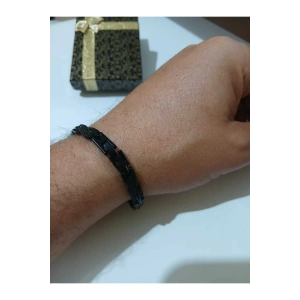 Argelon black erkek gümüş bileklik 925 mıknatıslı gümüş bileklik Özel Tasarım Luxery Bileklik