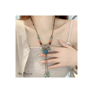 Holly Otantik işlemeli kadın kolye sevdiklerinize kendinize en özel hediye