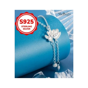 Pink Lady Lotus 925 ayar gümüş zincir gümüş kolye