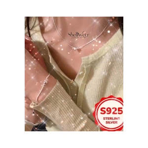 Kadın Takı Seti Palermo 925 Ayar Gümüş Kalp Kolye Gümüş Kaplama Bileklik Set