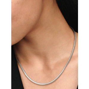 Kadın Kolye Moments Gümüş Kaplama Charm Takmaya Uygun Kadın Yılan zincir Kolye