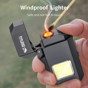 Shark şarj edilebilir güçlü fenere sahip kamp doğa hediyelik çakmak