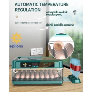 130 Tavuk Yumurtalık Tam Otomatik Extra Yedek Motorlu Kuluçka Makinesi Kaz Ördek Bıldırcın