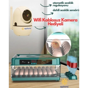 Kuluçka Makinesi Wifi Kamera Hediyeli 130 Lu Tam Otomatik Yedek Motorlu