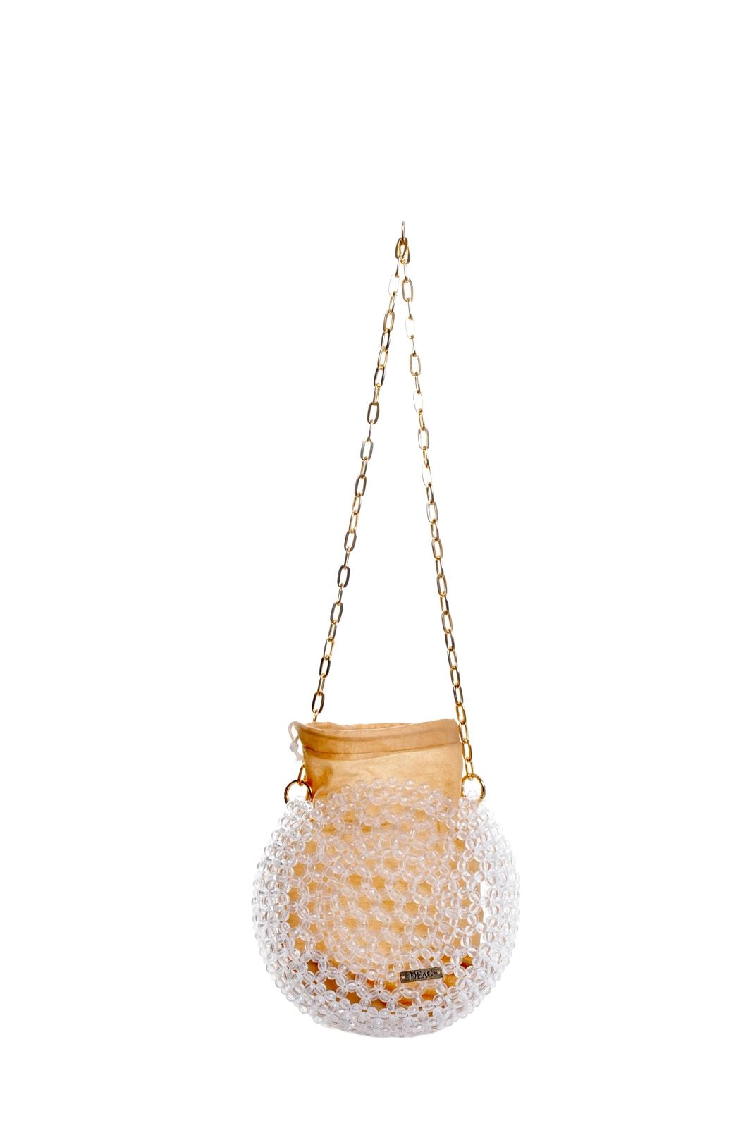 Zincir kollu taş işlemeli çanta kese model