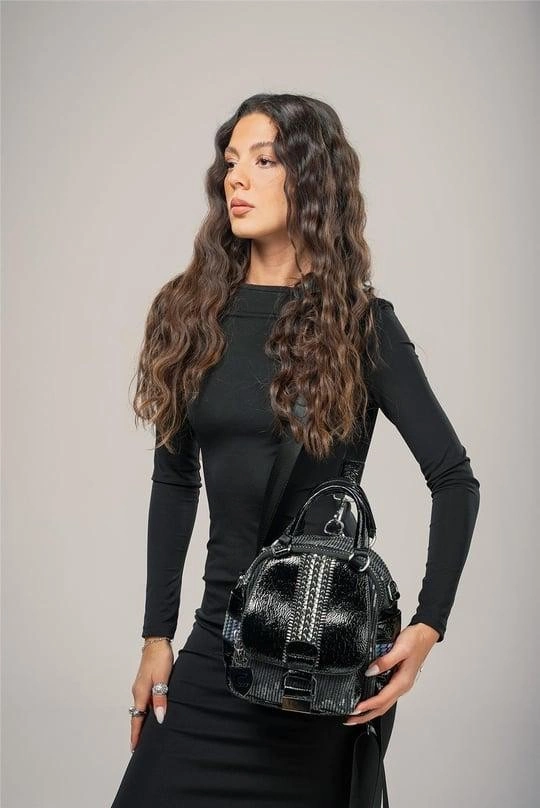 Atey Siyah Cilt Kol Ve Omuz Çantası