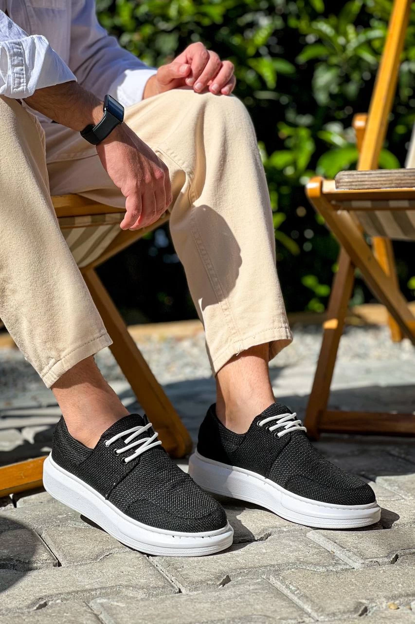 KB-042 Kuback Bağcıklı Siyah Günlük Erkek Ayakkabı