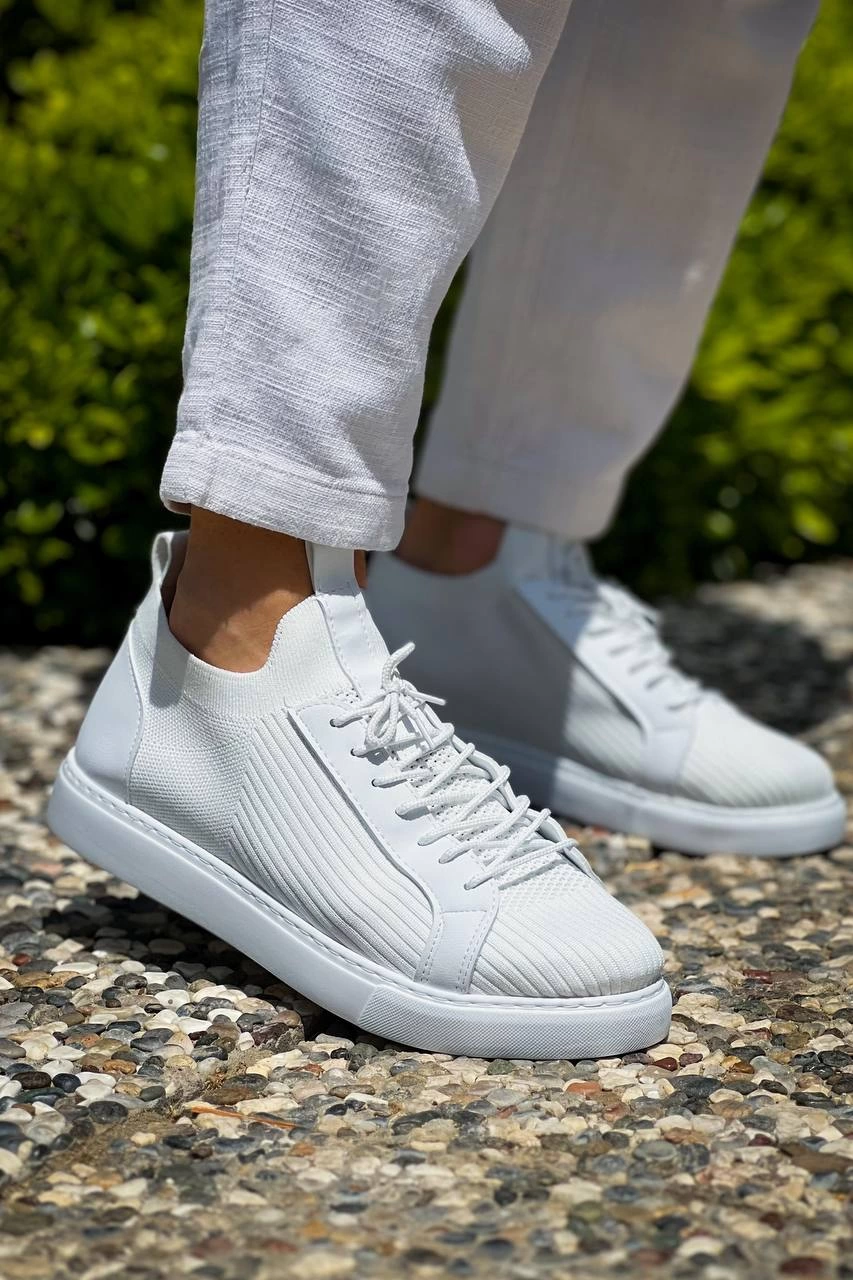 KB-112 Kuback Beyaz Triko Bağcıklı Günlük Erkek Ayakkabı