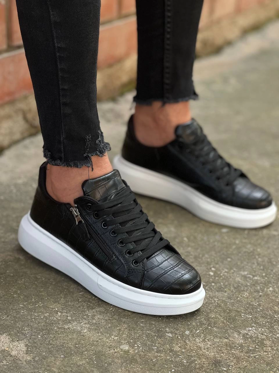 KB-309 Kuback Siyah Fermuar Ve Bağcıklı Günlük Erkek Ayakkabı