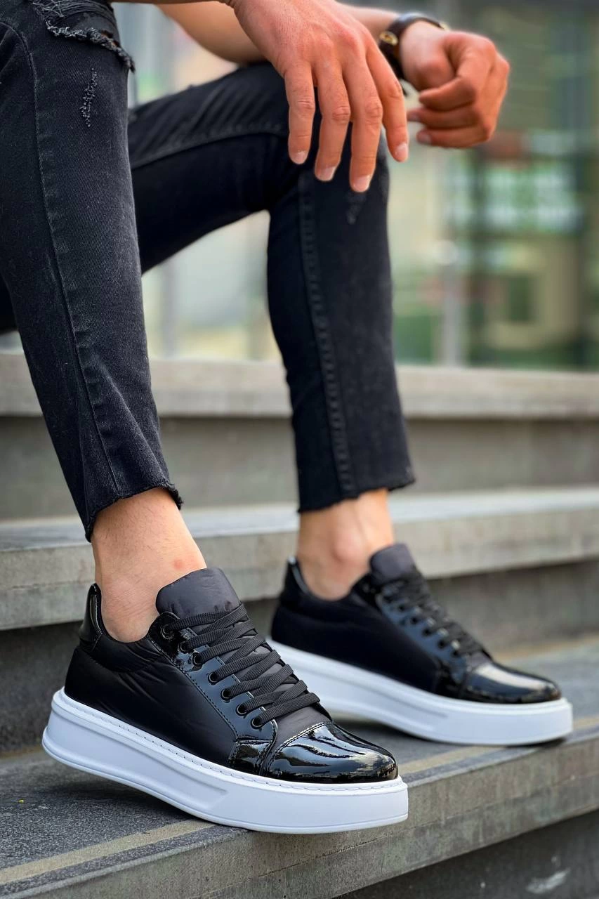 KB-X46 Kuback Siyah Rugan Bağcıklı Günlük Erkek Ayakkabı