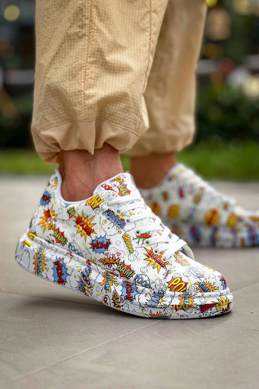 KB-X500 Kuback Beyaz Boom Bağcıklı Günlük Erkek Ayakkabı