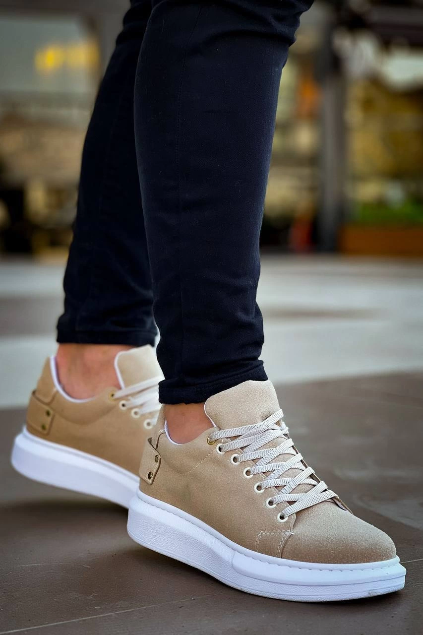 KB047 Kuback Bej Süet Günlük Erkek Ayakkabı