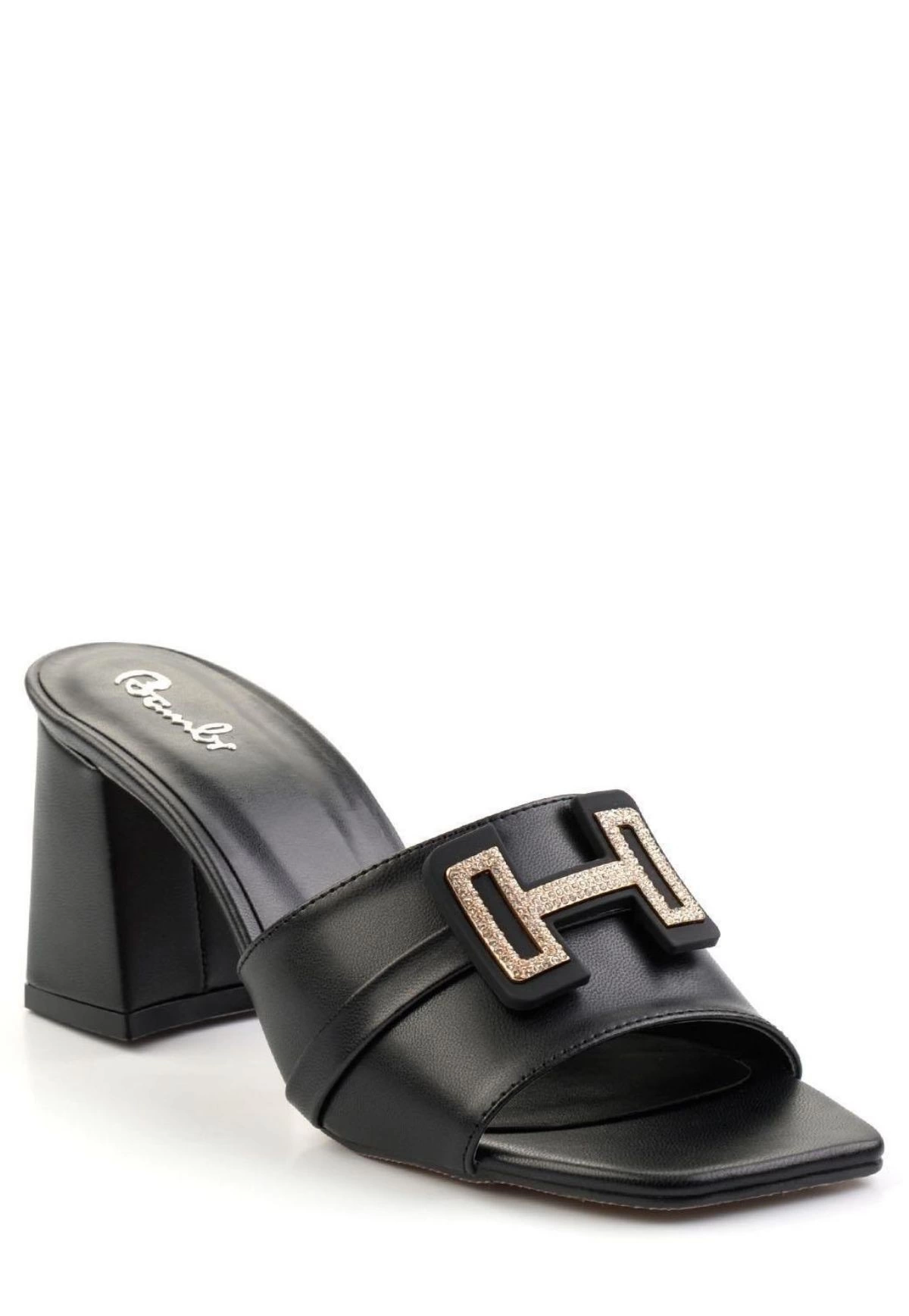 Leyya Siyah Cilt Topuklu Ayakkabı