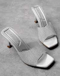 Luart Platin Simli Topuklu Terlik