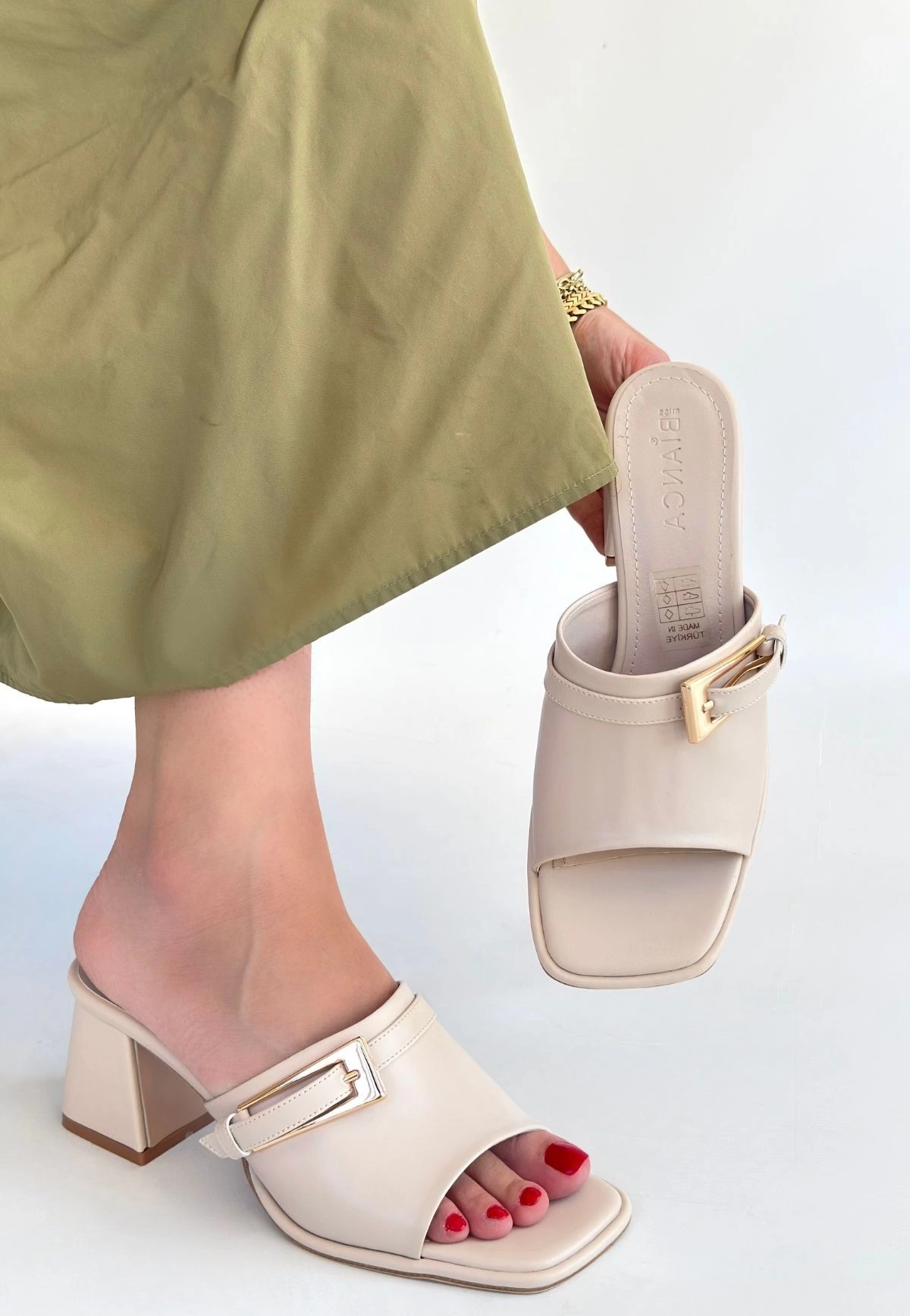 Ziva Bej Cilt Topuklu Terlik