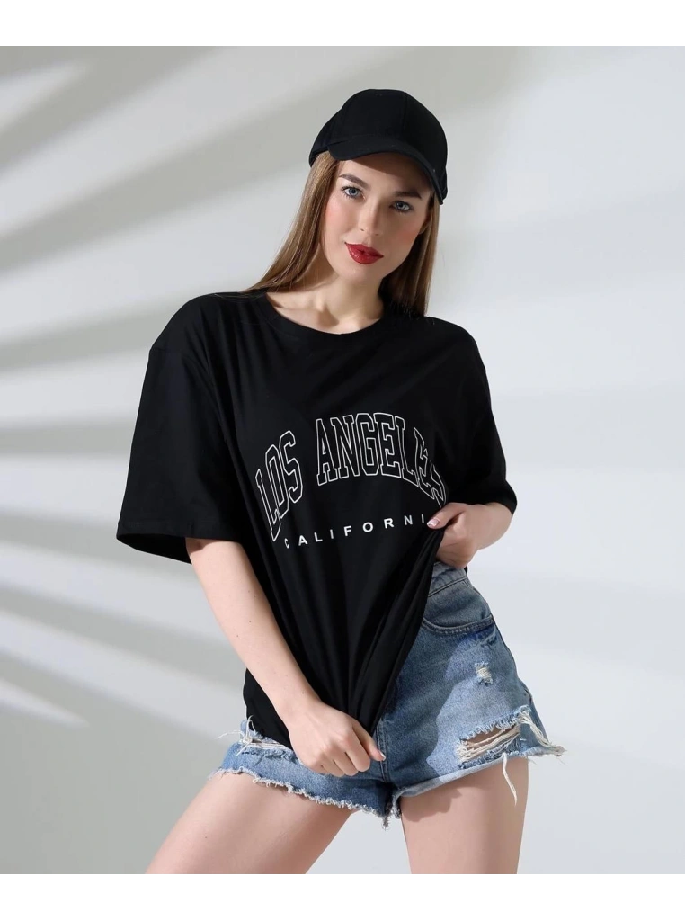 Angeles baskılı tişört