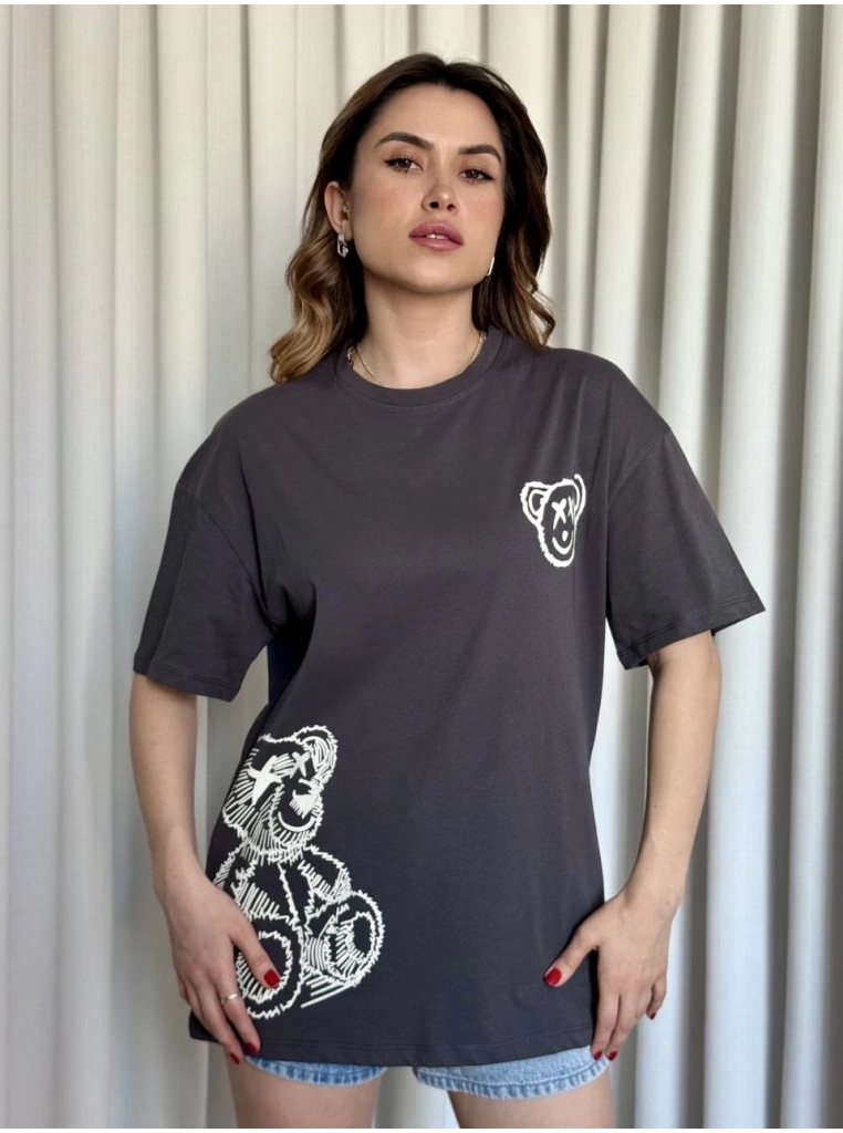 Baskılı ayıcıklı tişört