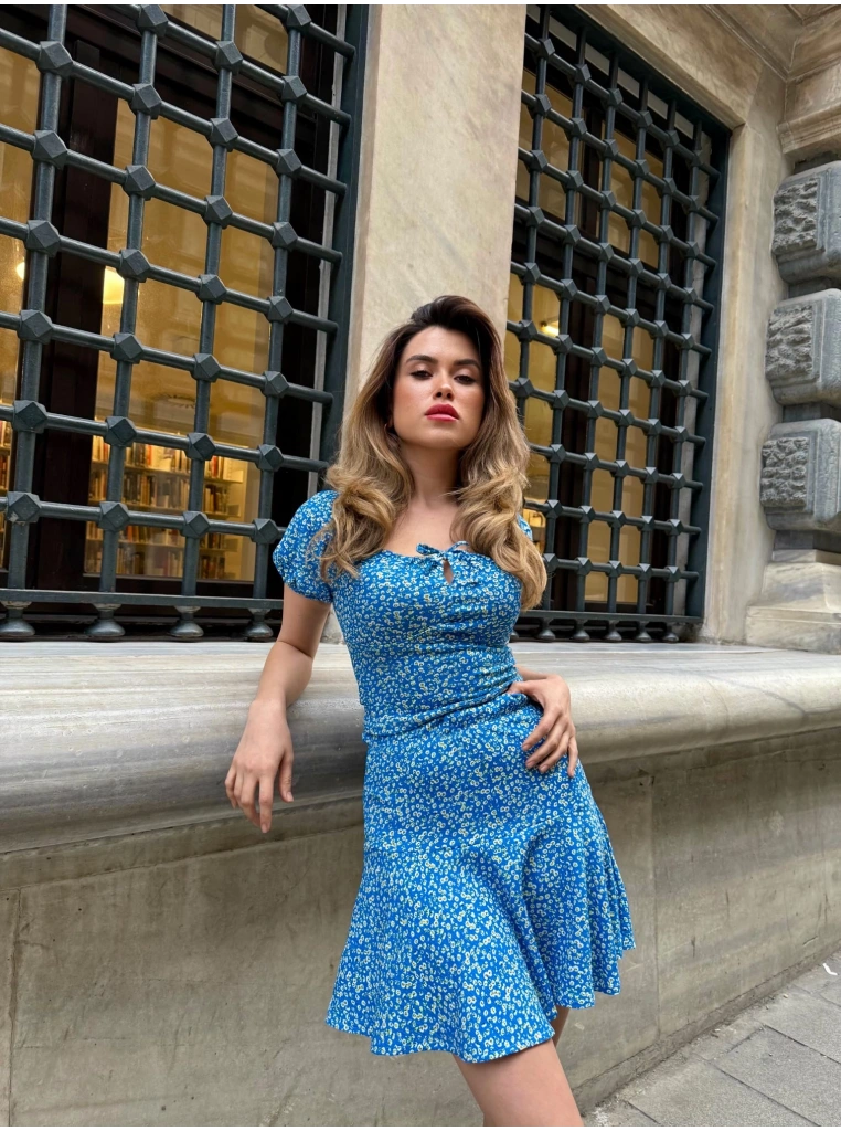 Baskılı etekli takım