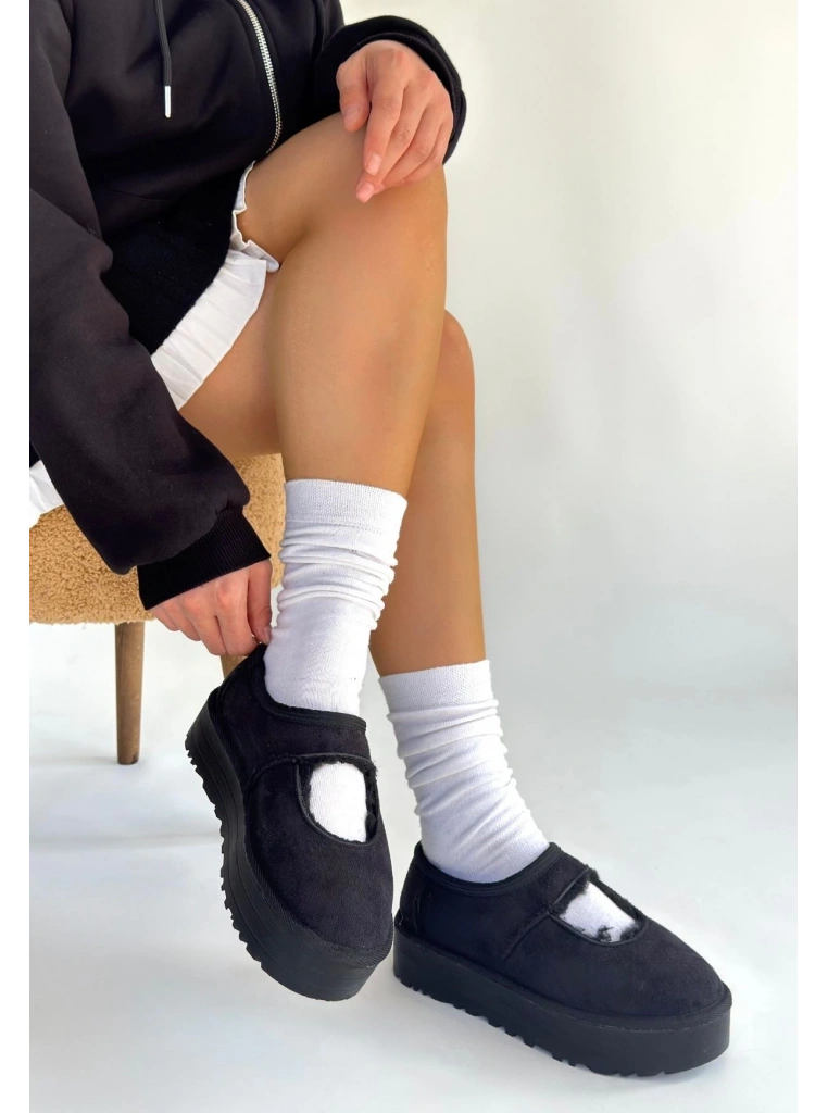 Carren Siyah Süet Bot