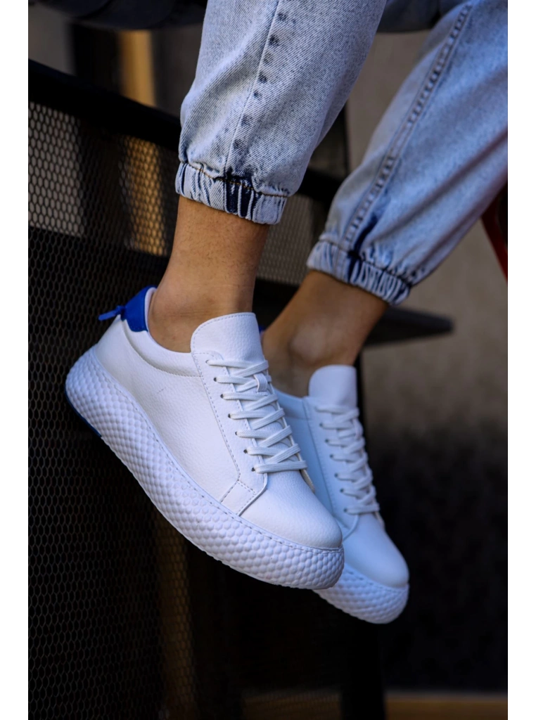 CH107 - CBT Felibord Erkek Ayakkabı BEYAZ / SAX MAVI