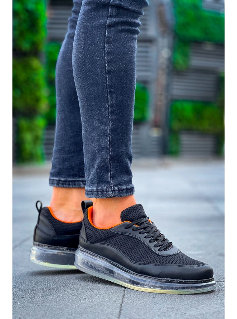 CH181 - RRT İpekyol  Erkek Ayakkabı SIYAH - TURUNCU