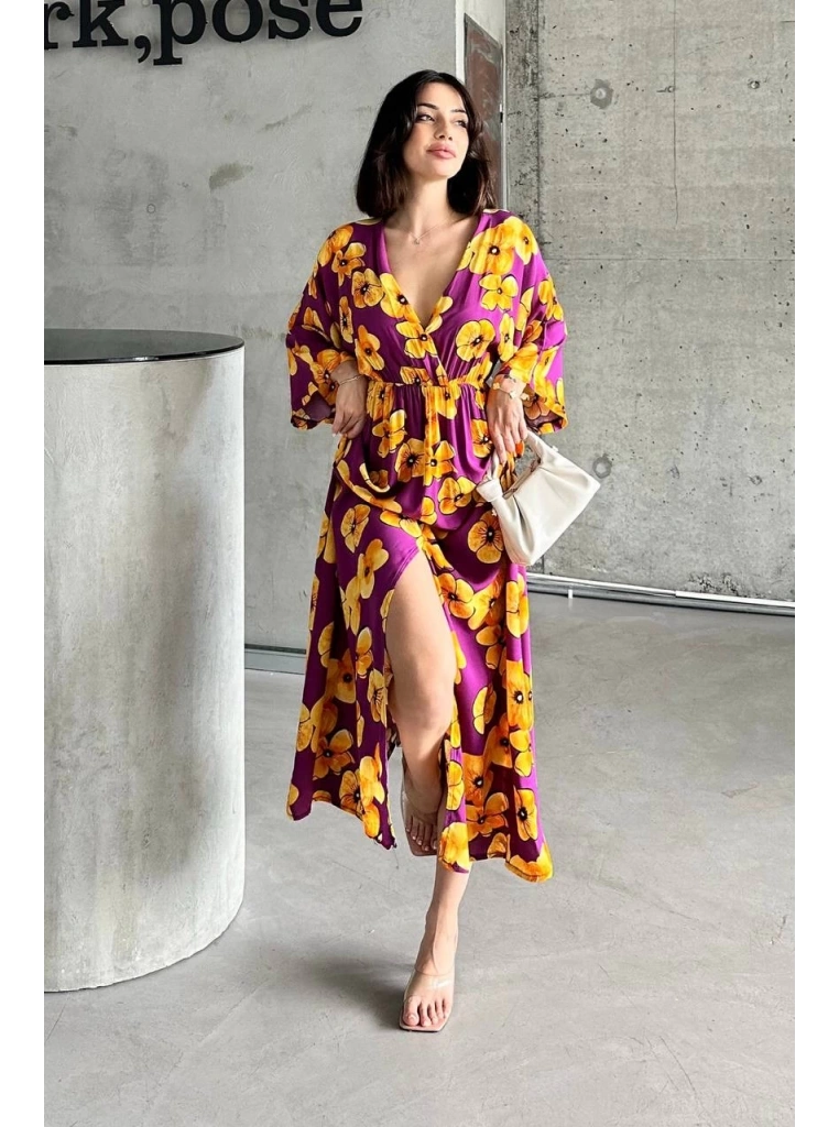 Çiçek baskılı elbise