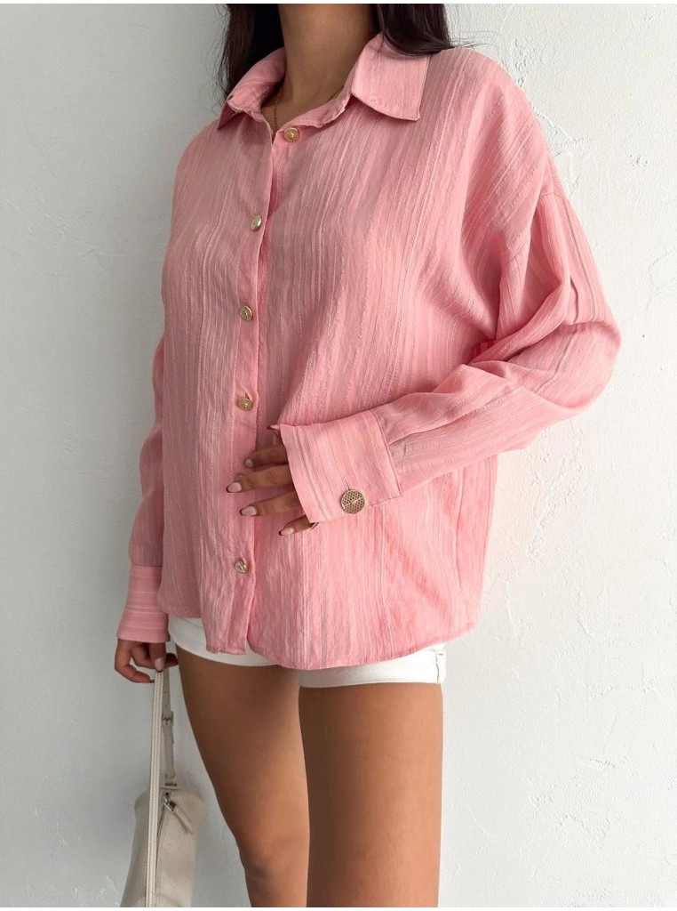 Çizgili oversize gömlek